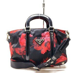 Authentic Prada Black Nylon Hand Bag LC339-022326